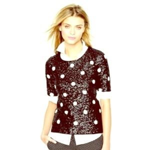 J.Crew Polka Dot Sequin Top